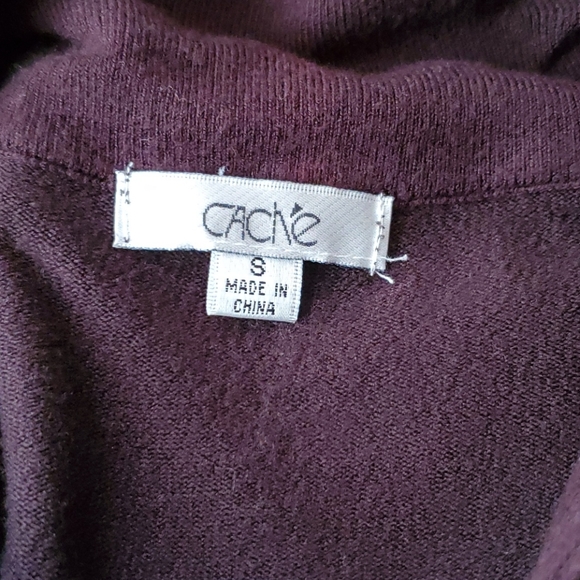 Cache SOFT Brown Sequin Zip Up - Picture 3 of 4